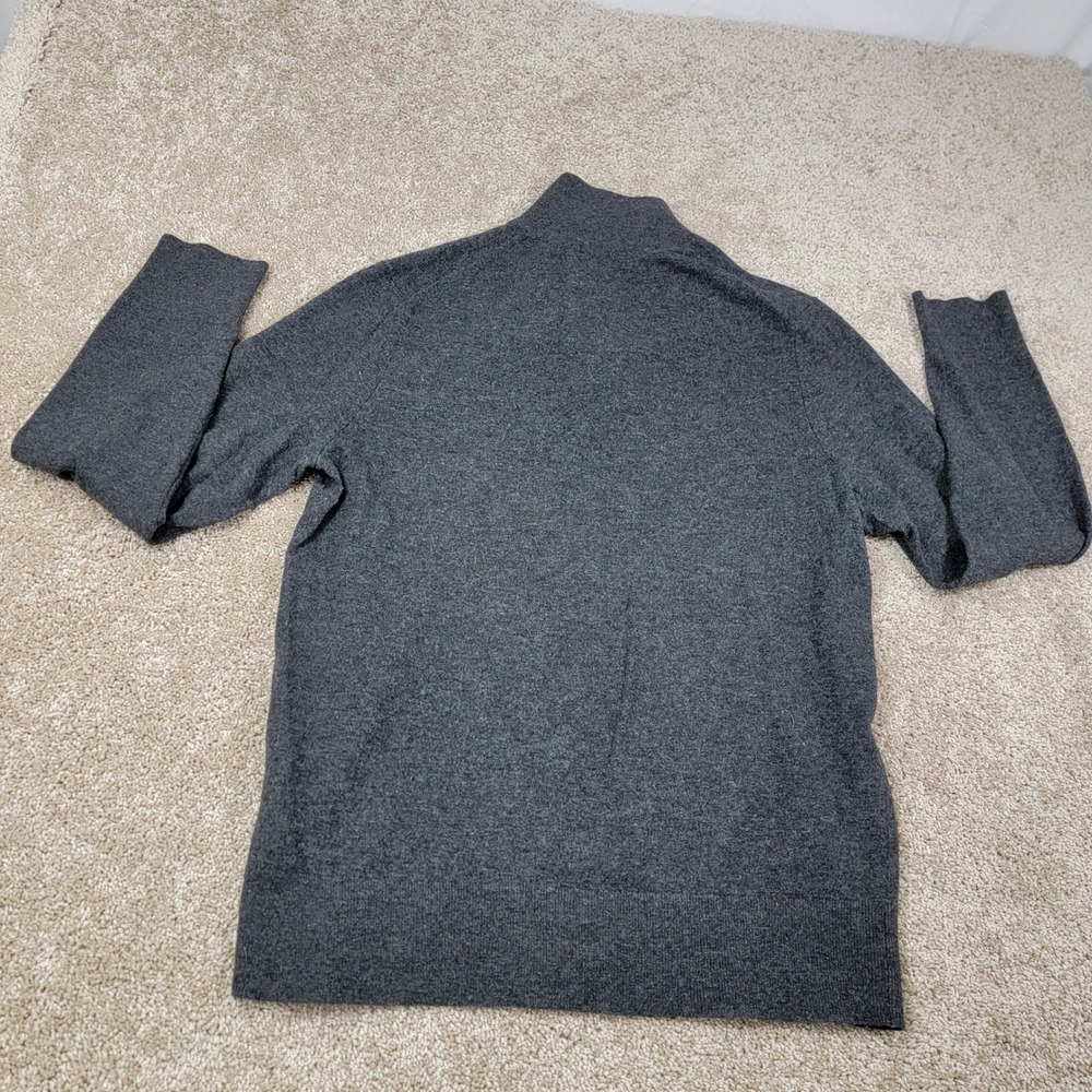 Banana Republic Mens Gray Merino Wool Blend Button Mock Neck Sweater - Picture 5 of 5